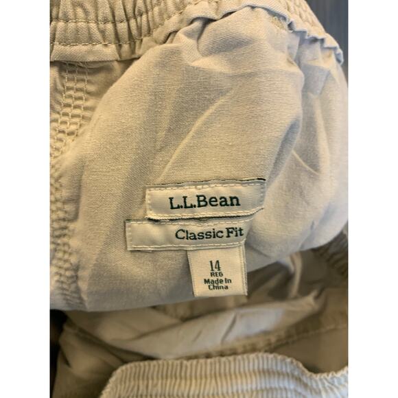 L.L. Bean Men's Classic Fit Drawstring Straight Leg Canvas Pants Gray Size 14 - Picture 3 of 5